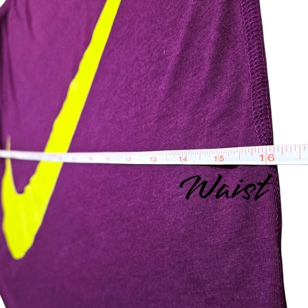Nike XS Purple Racerback Tank Top Center Swoosh Fit XS/SM Cotton Blend Gym Cheer - Picture 8 of 9